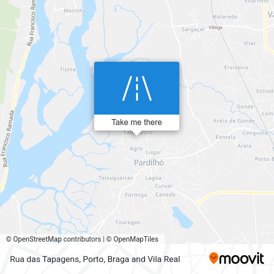 Rua das Tapagens mapa