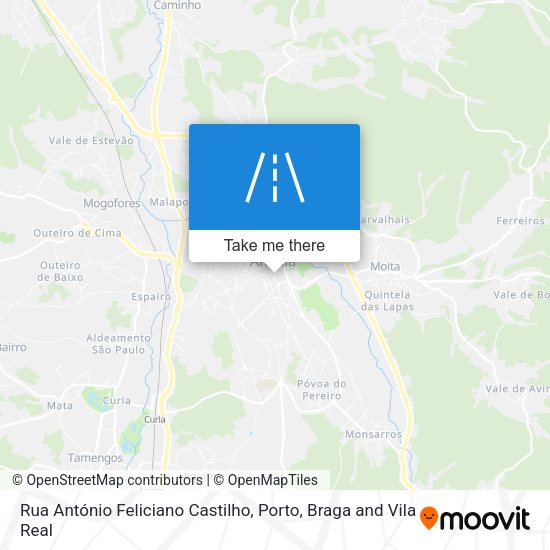 Rua António Feliciano Castilho mapa