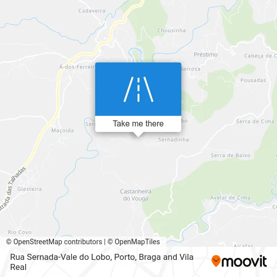Rua Sernada-Vale do Lobo map