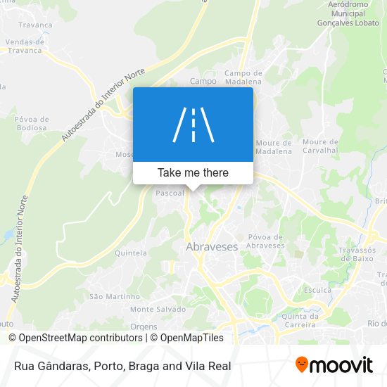 Rua Gândaras mapa