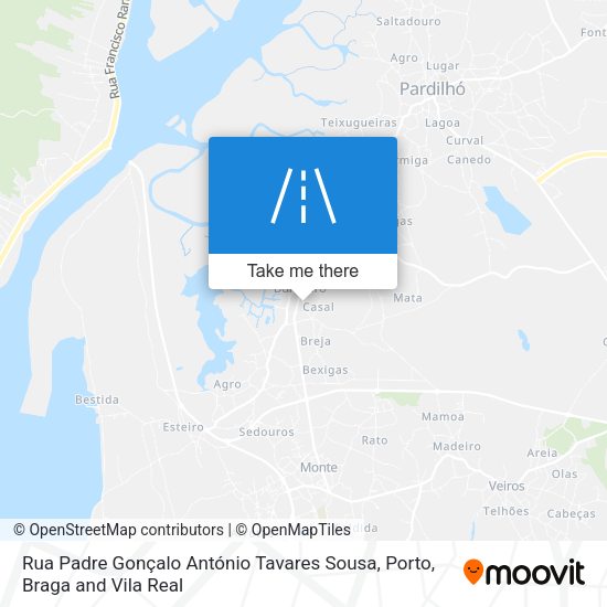 Rua Padre Gonçalo António Tavares Sousa mapa