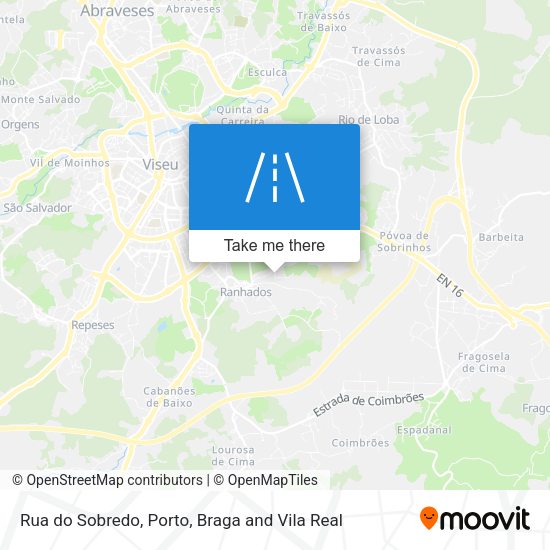 Rua do Sobredo mapa