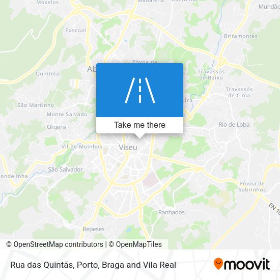 Rua das Quintãs mapa