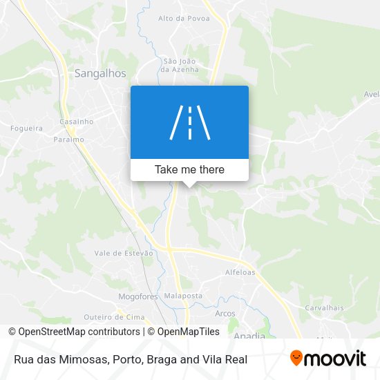 Rua das Mimosas mapa