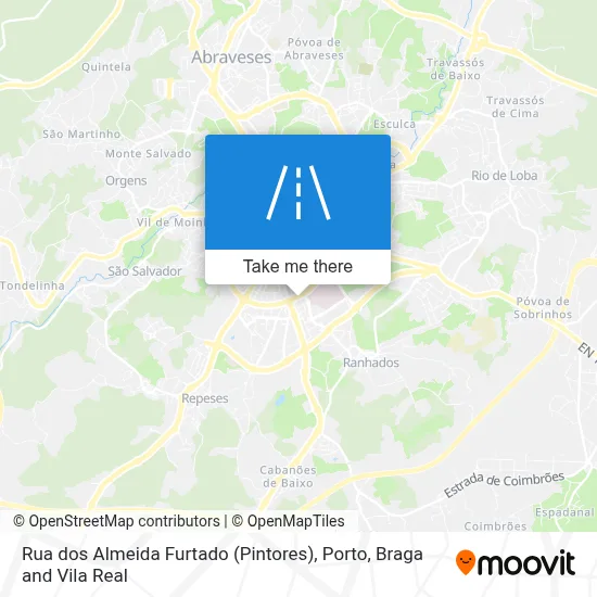 Rua dos Almeida Furtado (Pintores) map