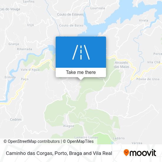 Caminho das Corgas mapa