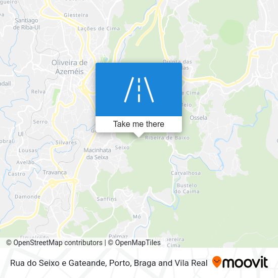 Rua do Seixo e Gateande map