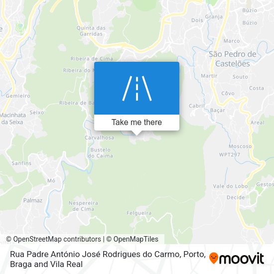 Rua Padre António José Rodrigues do Carmo mapa