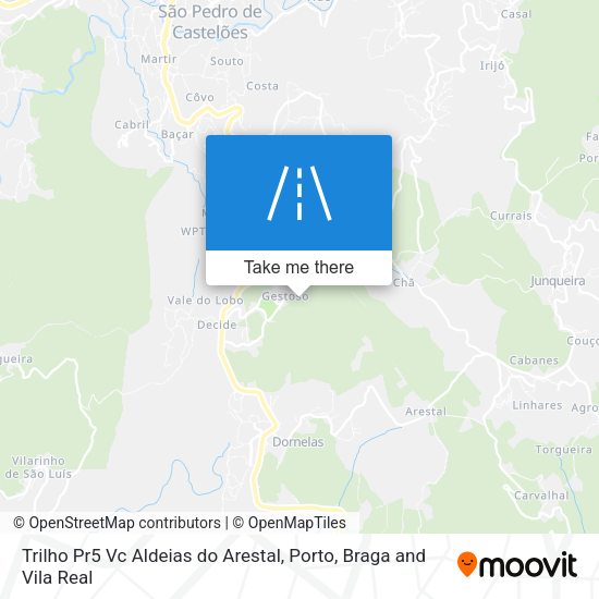 Trilho Pr5 Vc Aldeias do Arestal mapa