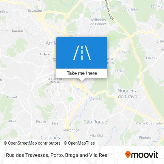 Rua das Travessas mapa