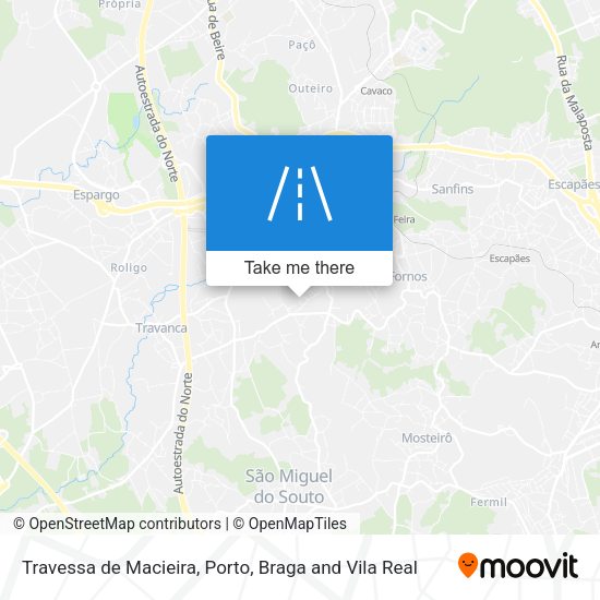 Travessa de Macieira mapa