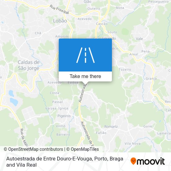 Autoestrada de Entre Douro-E-Vouga map