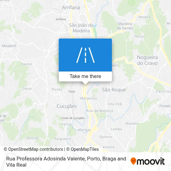 Rua Professora Adosinda Valente map