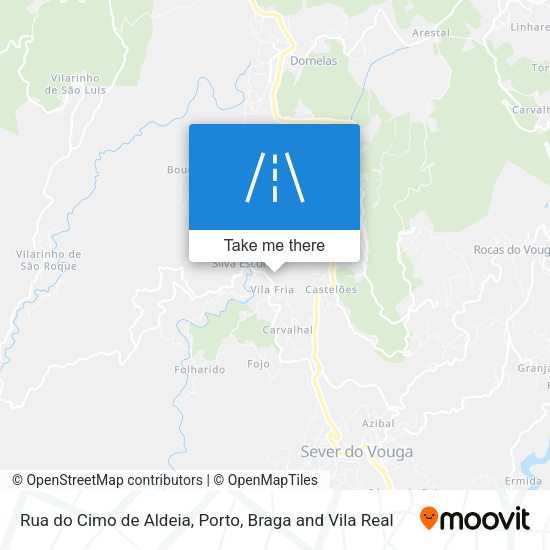 Rua do Cimo de Aldeia mapa