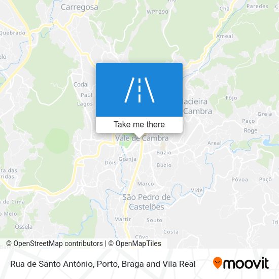 Rua de Santo António map