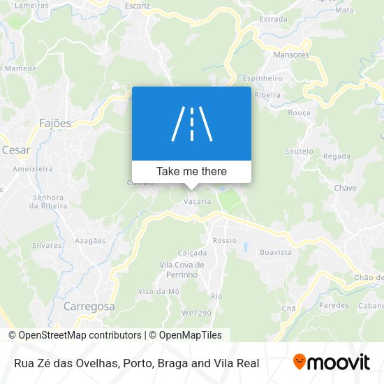 Rua Zé das Ovelhas map