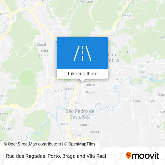 Rua das Regadas map