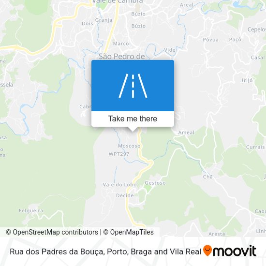 Rua dos Padres da Bouça mapa