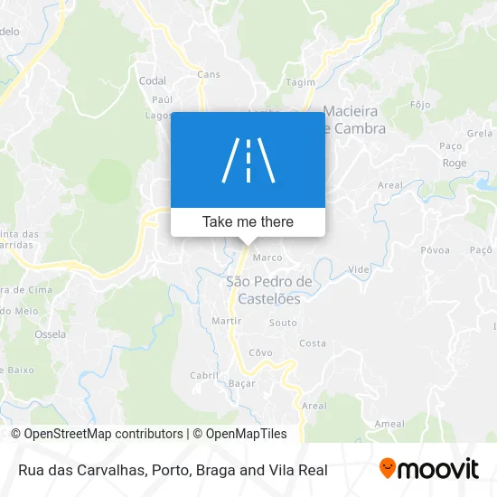 Rua das Carvalhas map
