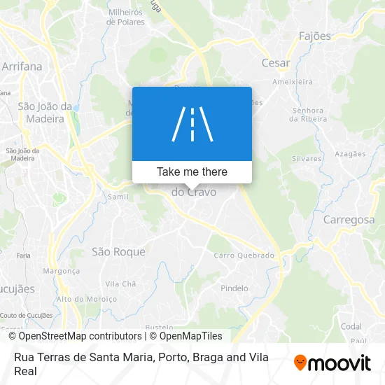 Rua Terras de Santa Maria map