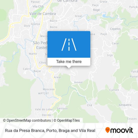 Rua da Presa Branca mapa