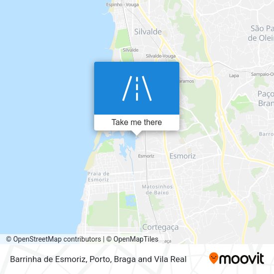 Barrinha de Esmoriz mapa