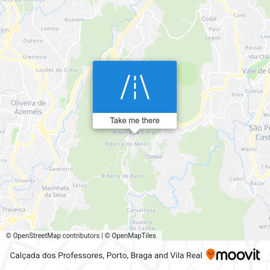 Calçada dos Professores map