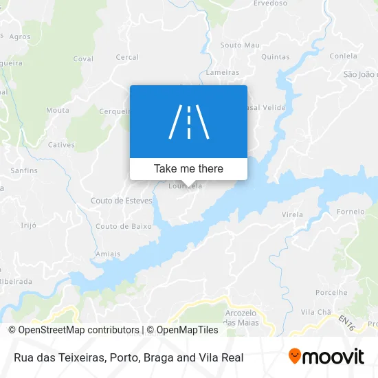 Rua das Teixeiras map