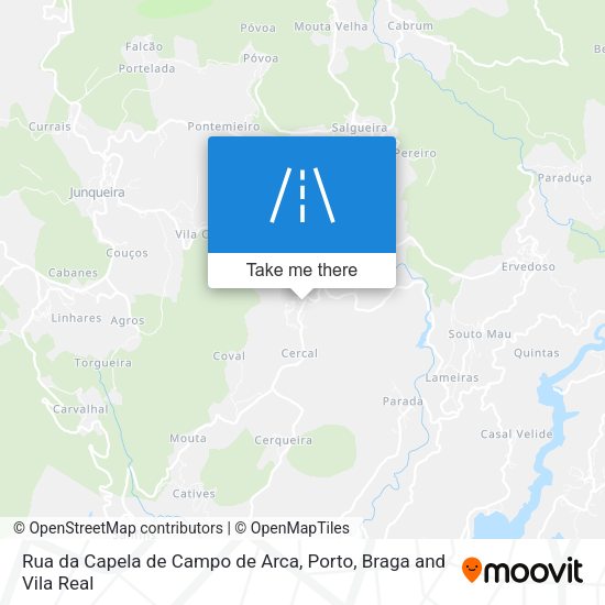 Rua da Capela de Campo de Arca map