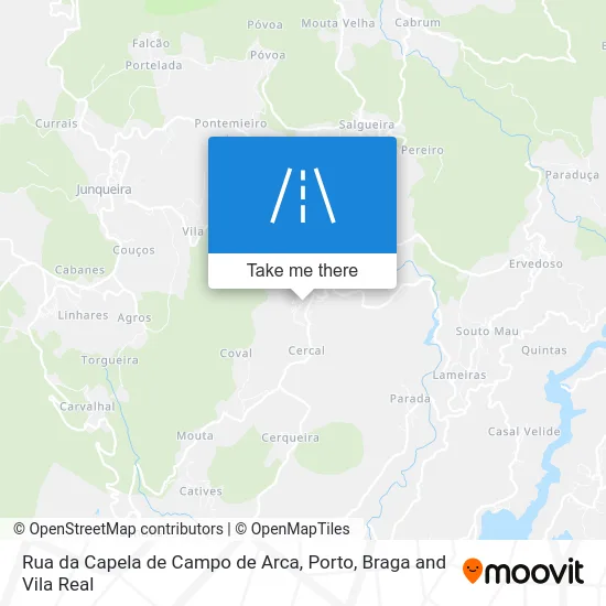 Rua da Capela de Campo de Arca map