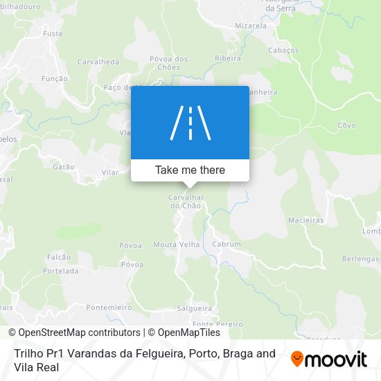 Trilho Pr1 Varandas da Felgueira mapa