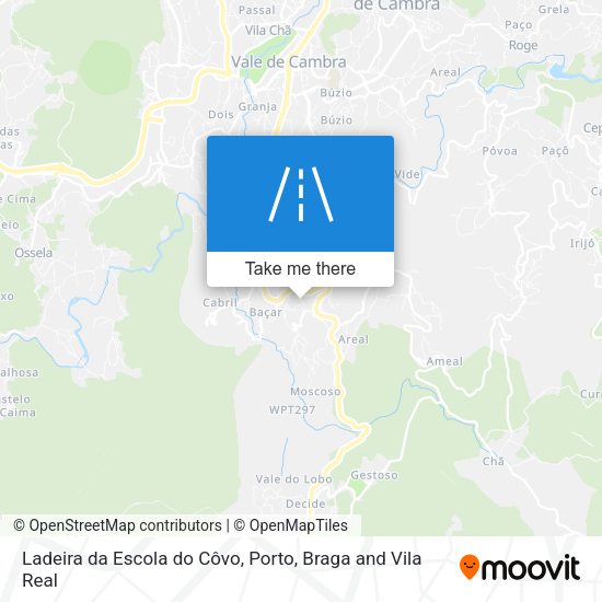 Ladeira da Escola do Côvo mapa
