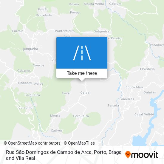 Rua São Domingos de Campo de Arca map