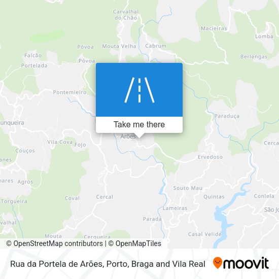 Rua da Portela de Arões map