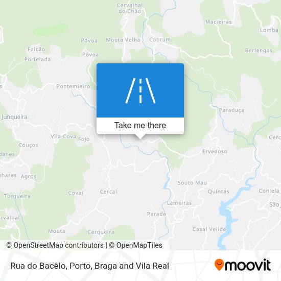 Rua do Bacêlo mapa