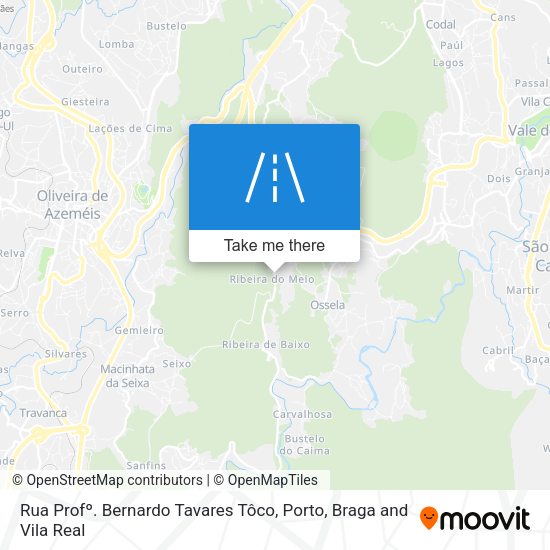 Rua Profº. Bernardo Tavares Tôco mapa