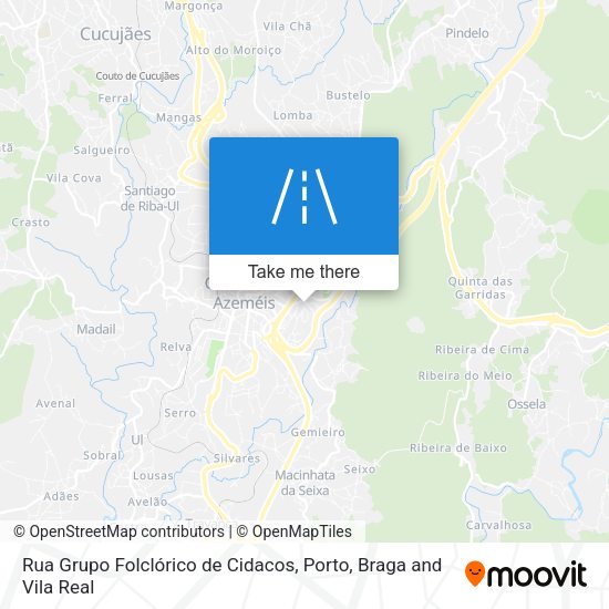 Rua Grupo Folclórico de Cidacos mapa