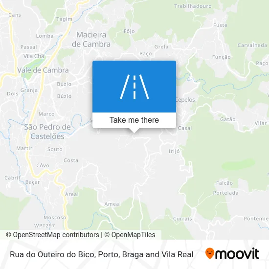 Rua do Outeiro do Bico map