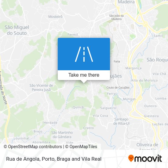Rua de Angola mapa