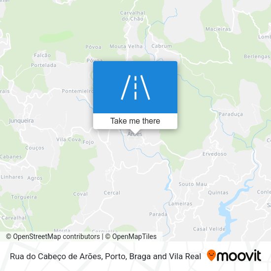 Rua do Cabeço de Arões map
