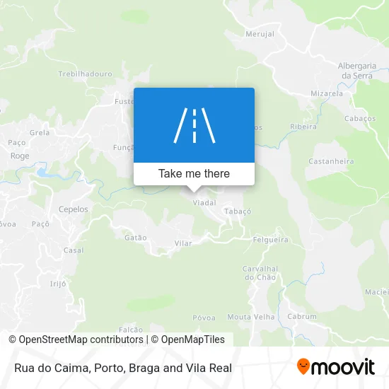 Rua do Caima mapa
