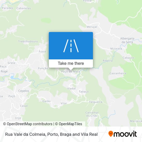 Rua Vale da Colmeia mapa