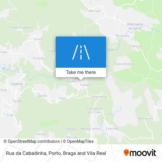 Rua da Cabadinha mapa
