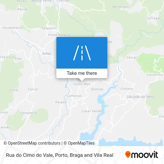 Rua do Cimo do Vale map