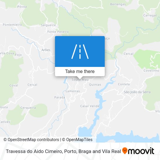 Travessa do Aido Cimeiro mapa