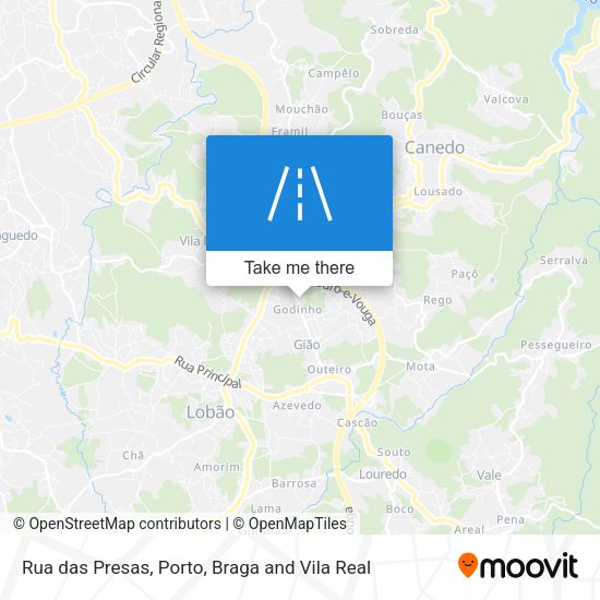 Rua das Presas mapa