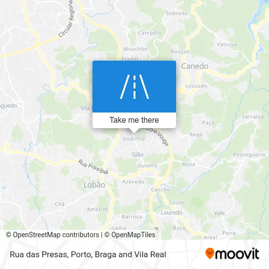Rua das Presas map