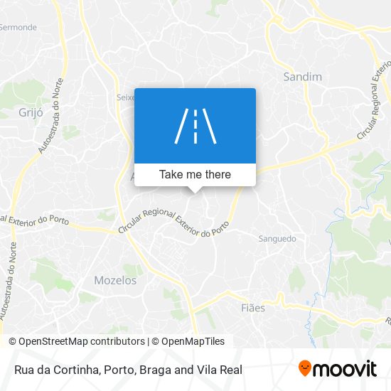 Rua da Cortinha mapa