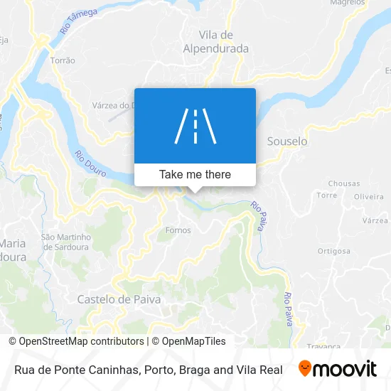 Rua de Ponte Caninhas map