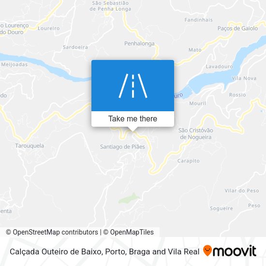 Calçada Outeiro de Baixo mapa